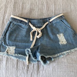 Aerie denim flowy shorts